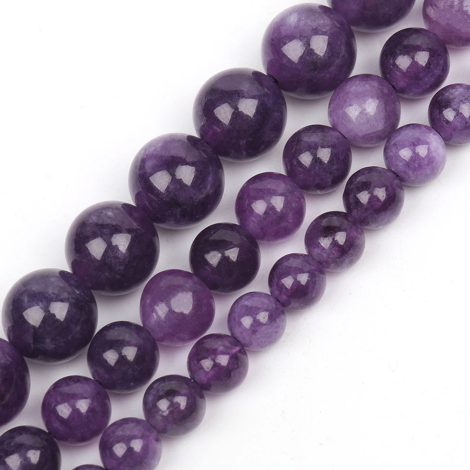 

Natural Amethyst Stone Beads 6/8/10mm Round Shape Crystal Loose Spacer Beads For Jewelry Making Diy Bracelet Necklace 15inch