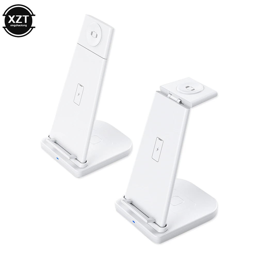 Складная Беспроводная зарядная станция 3 в 1 для iPhone11Pro/Xr/Xs/AirPods гарнитура/iWatch