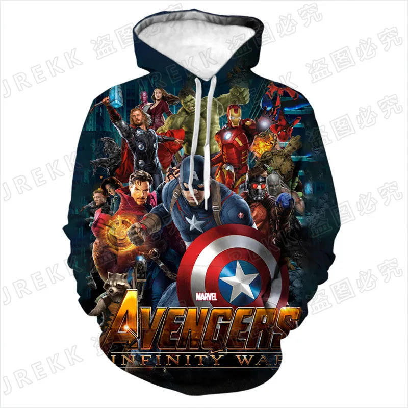 Классные толстовки с принтом Marvel мстители для мужчин и женщин детские модные 3D
