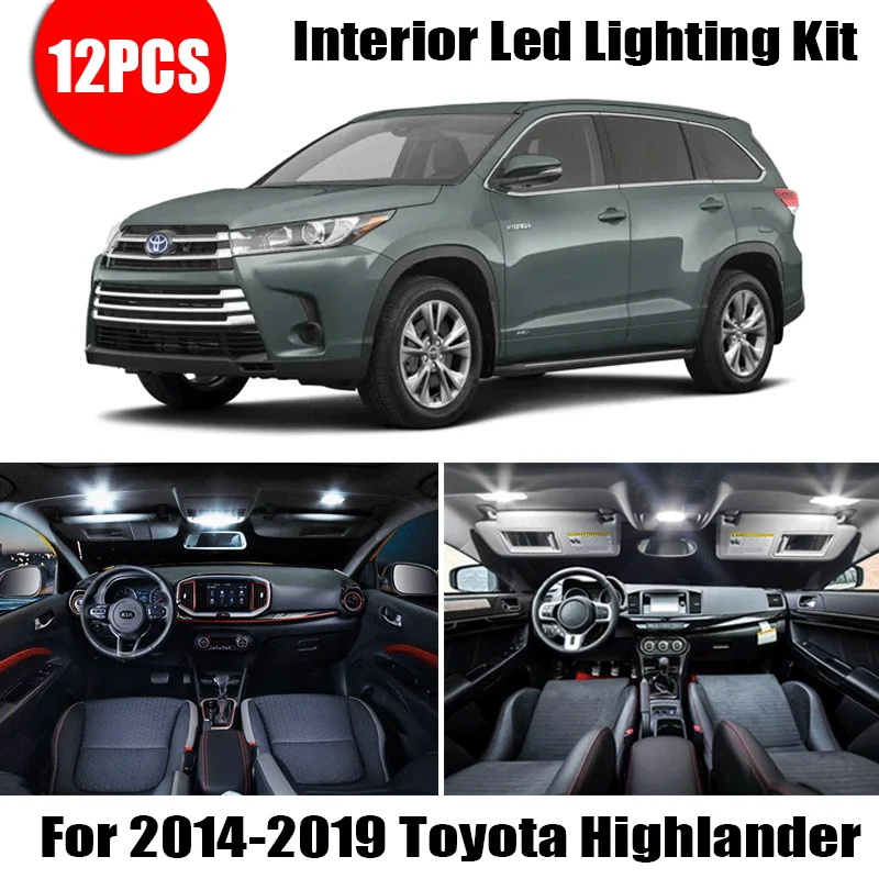 Для 2014 2018 2019 Toyota Highlander белые автомобильные аксессуары Canbus безошибочный