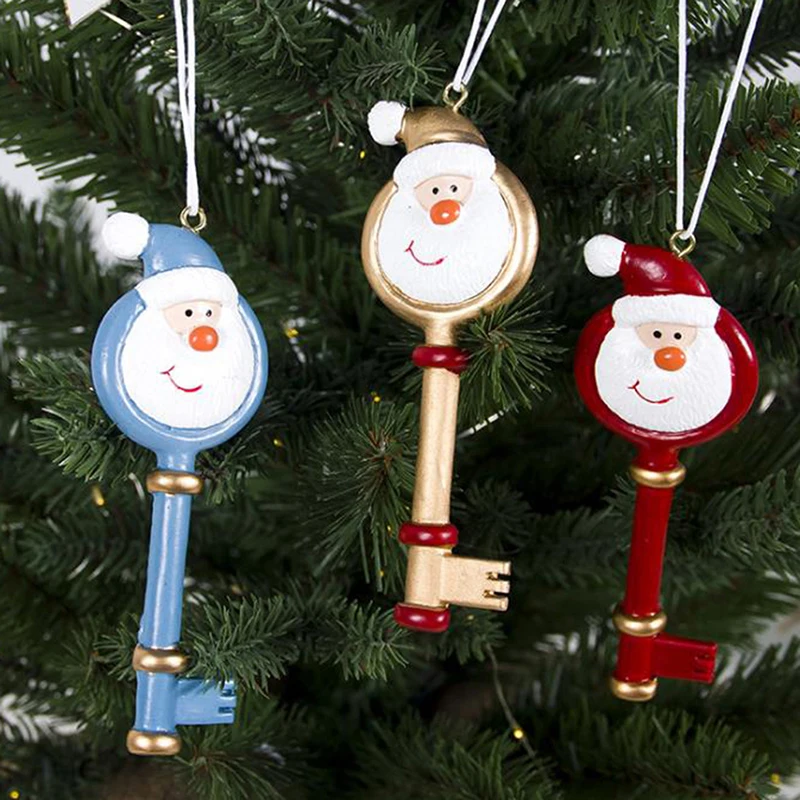 Красочный ключ Санта Клауса Рождественский кулон Детские Подарочные игрушки