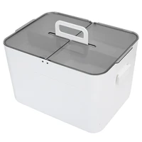 storage box large double%e2%80%91layer office white plastic compartment dustproof medicine chest
