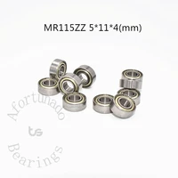 miniature bearing mr115zz 10 pieces 5114mm free shipping chrome steel metal sealed high speed mechanical equipment parts