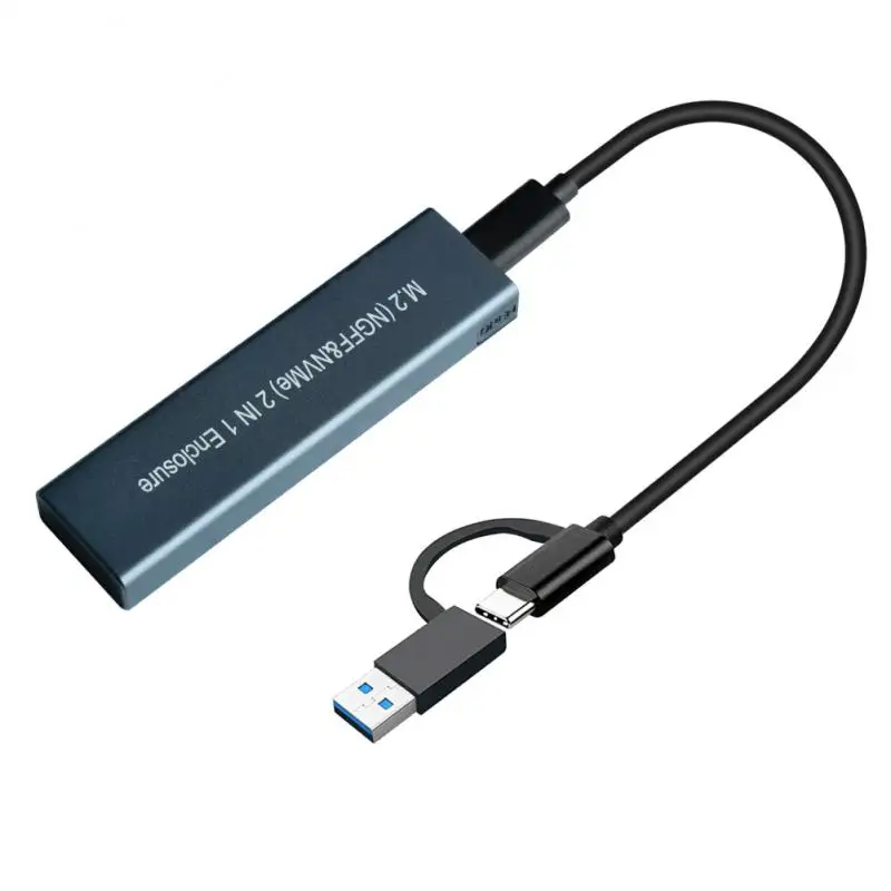

Чехол M.2 на USB 3,1 SSD, двухпротокольный M.2 NVME PCIe NGFF SATA M2 SSD адаптер для 2230 2242 2260 2280 NVMe/SATA M.2 SSD RTL9210B