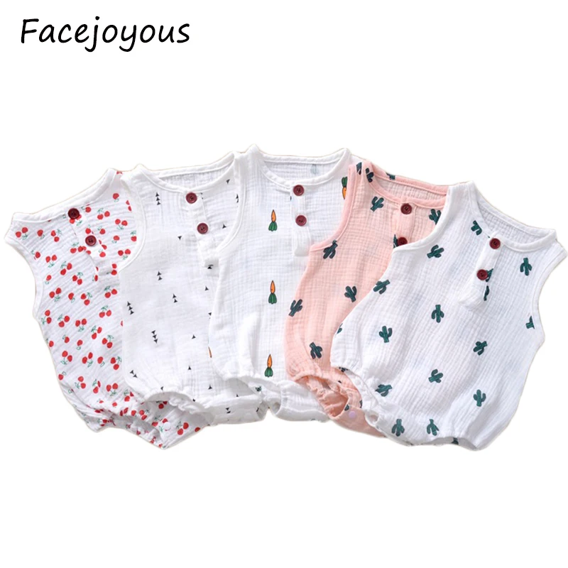 Лето 2020 боди для маленьких девочек комбинезон в виде вишни наряд мягкая