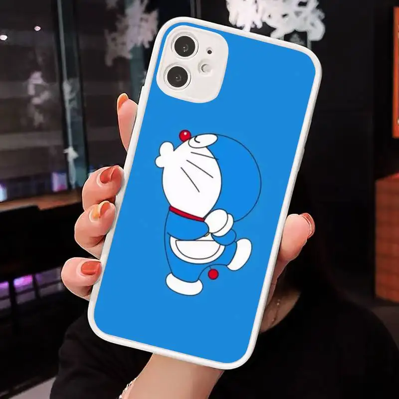 

doraemon anime Nostalgic childhood Phone Cases Matte Transparent for iPhone 7 8 11 12 s mini pro X XS XR MAX Plus cover funda