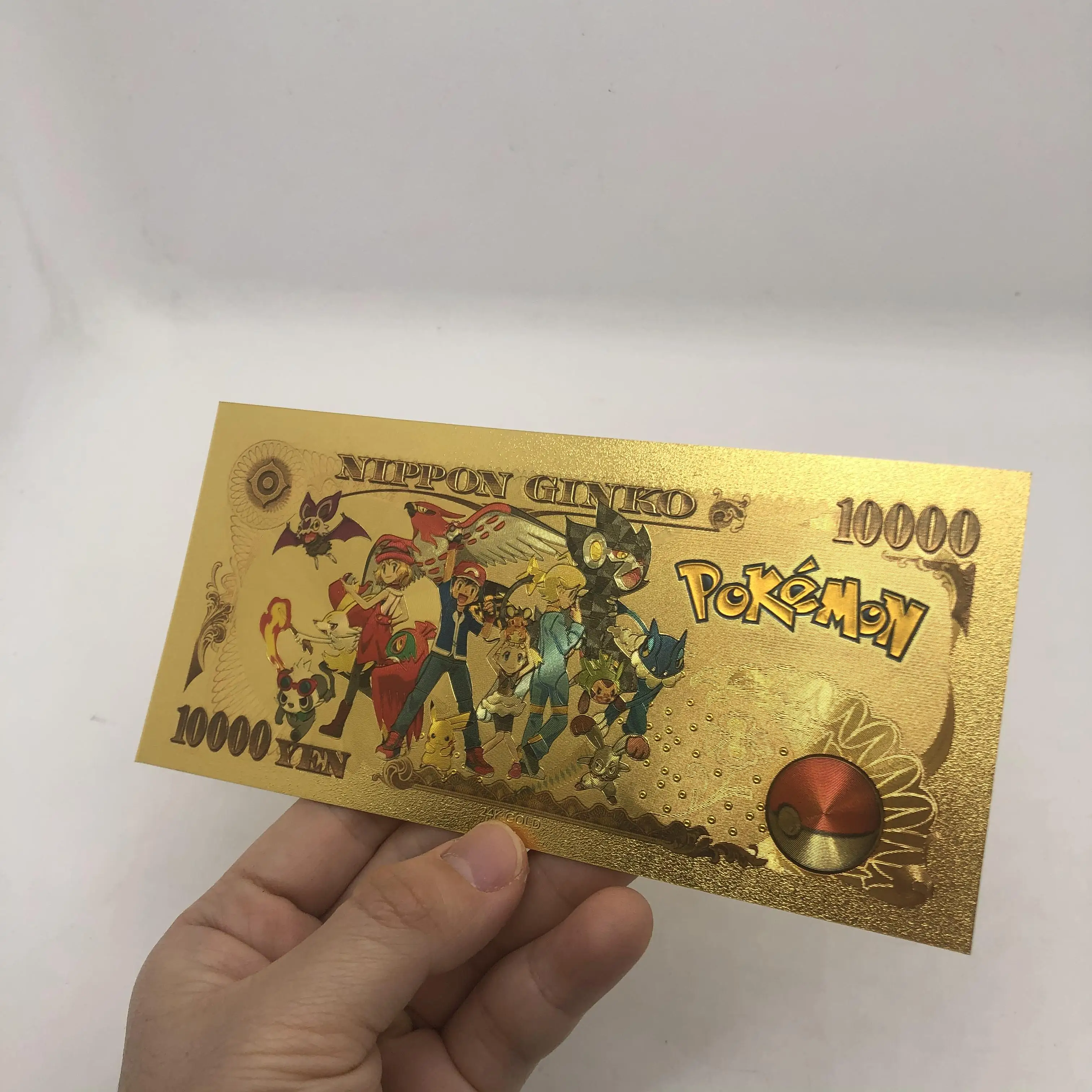 5 шт./10 шт./лот, Японский дракон, мультфильм, 10000 иен, золото, пластиковые банкноты для классической детской коллекции памяти