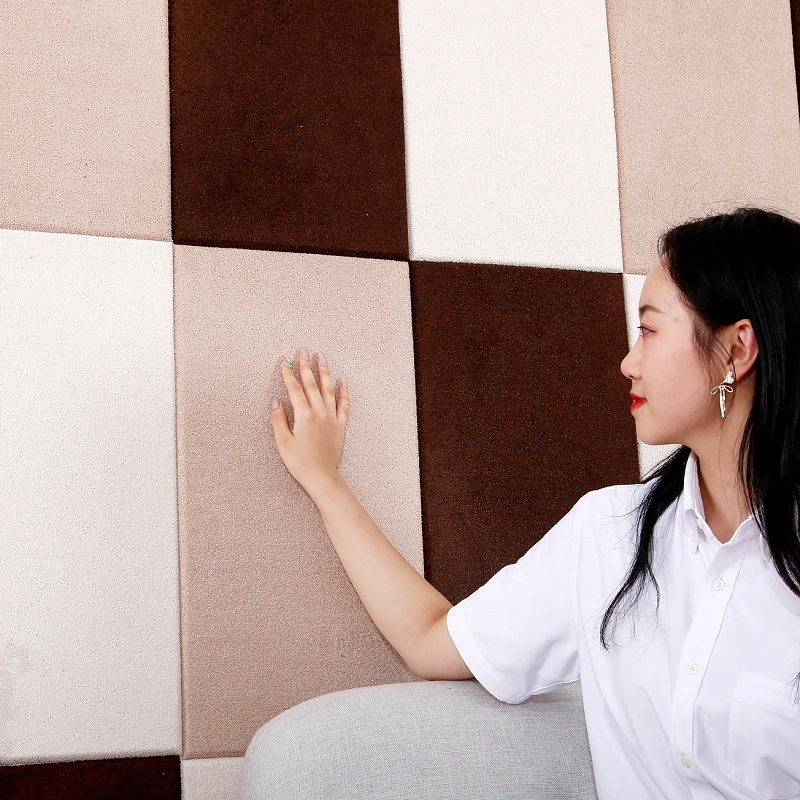 

Three dimensional wallpaper for household use, anti-collision self-adhesive headboard for bedroom, upholstery painting