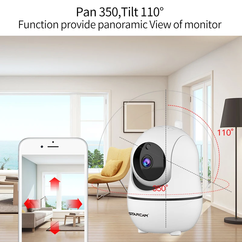 Детский монитор WiFi автоматическая IP камера слежения домашняя безопасности