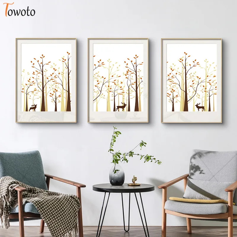 Современное настенное искусство Постер в скандинавском стиле для дома постер с