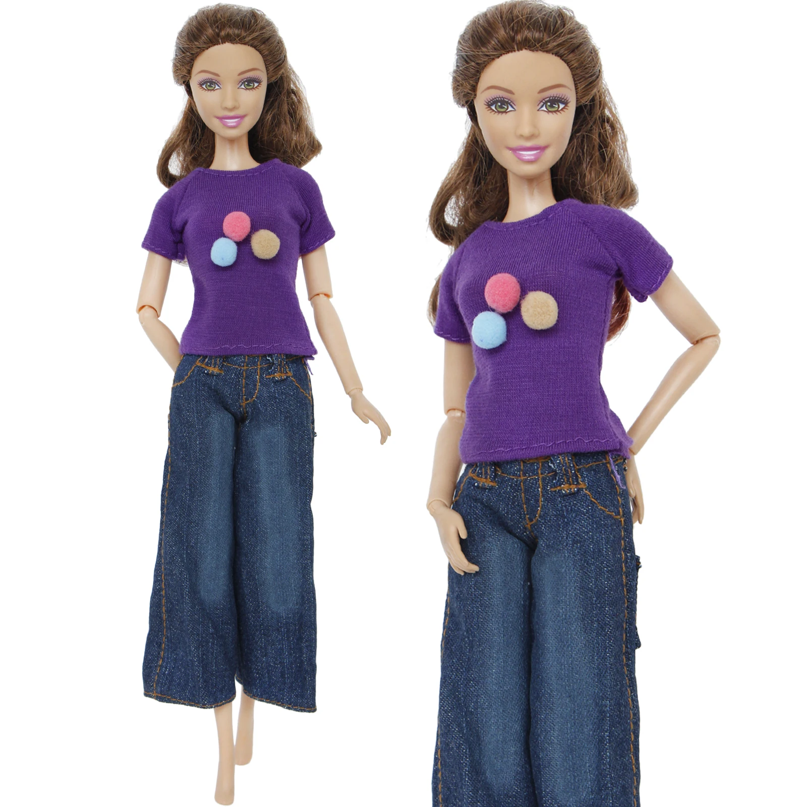 1 Набор повседневный наряд Темно фиолетовый футболка с короткими рукавами и