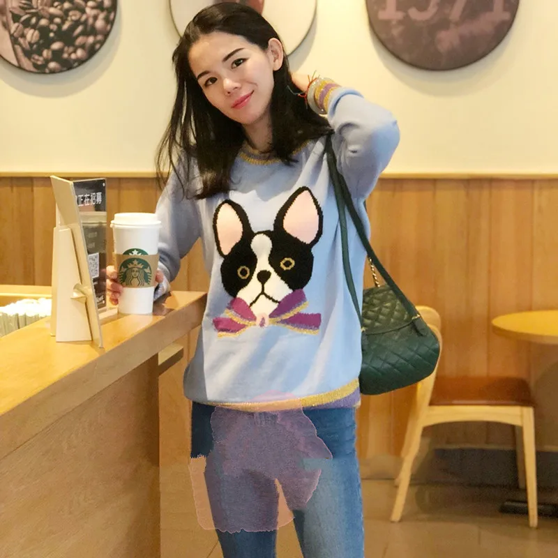 Роскошный брендовый дизайнерский вязаный пуловер повседневный корейский свитер