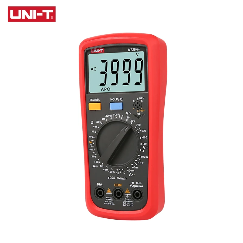 UNI-T UT39A + цифровой мультиметр Авто Диапазон тест er обновлен от UT39A/UT39C AC DC V/A