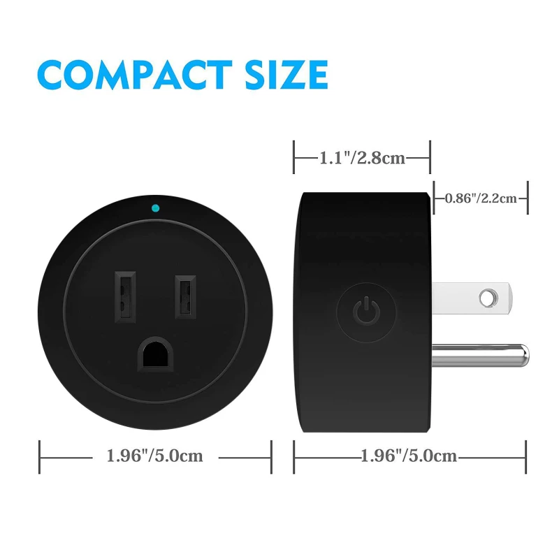 

Tuya US Wifi Smart Plug Adapter Timing Socket Switch Wireless Voice Remote Control Works With Amazon Alexa Google Assistant