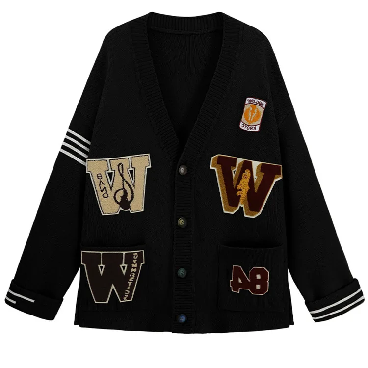 

red cardigan sweater women's loose and lazy wind autumn and winter 2020 new student's Korean knitted coat top fashion