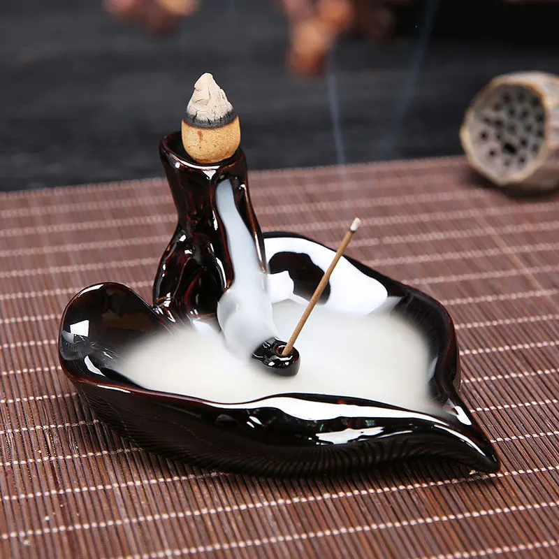 Ceramic Backflow Incense Burner Base Home Decorations Waterfall Back Flow Holder and Cones mix Listing | Дом и сад
