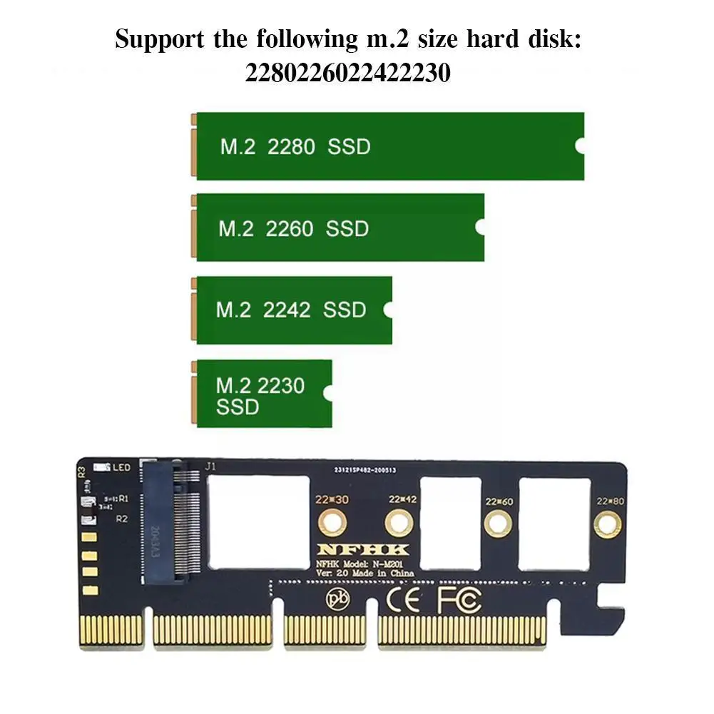 m sleutel nvme ahci ssd 110 мм 80 мм адаптер ssd 30 м 2 pcie x16 кар