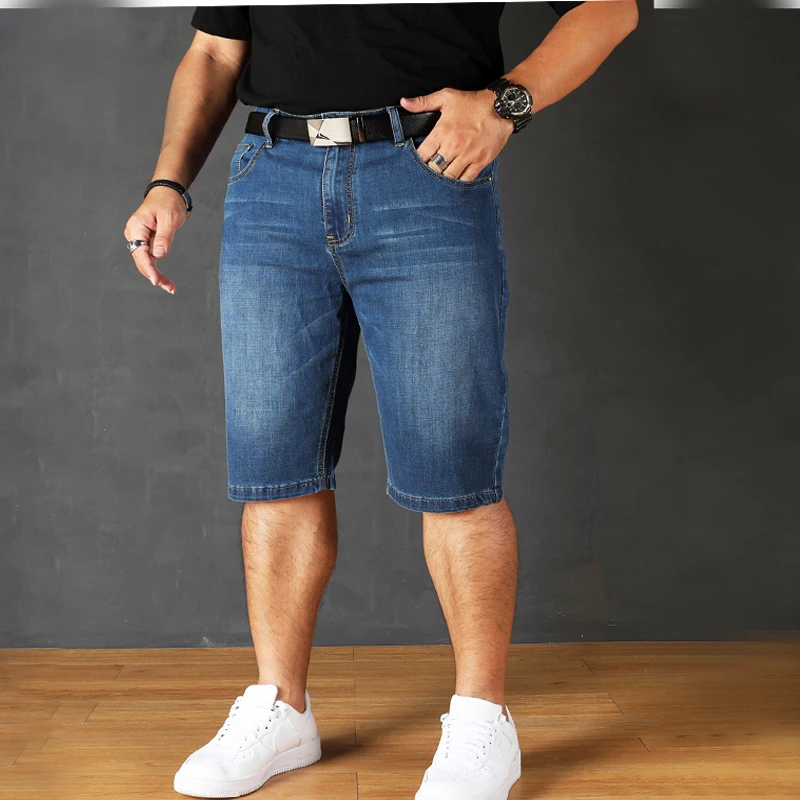 30-48 Plus Size 2021 Summer High Quality Baggy Men short Pants Male Casual Street Denim Fashion Mens Knee lenght Jeans Trousers