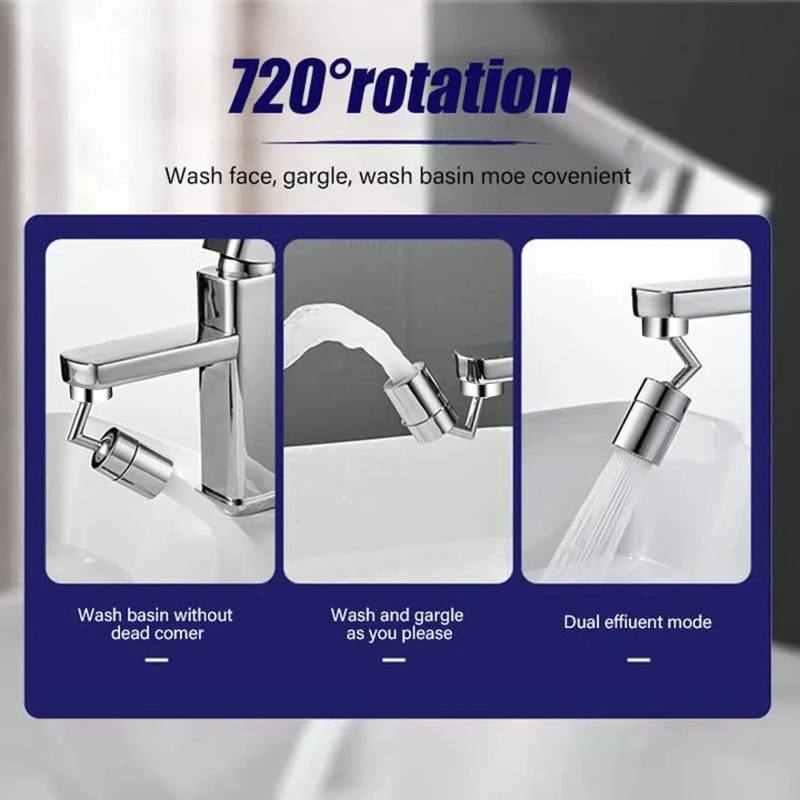 

720 Degrees Universal Splash Filter Faucet Spray Head Splash Filter Faucet Movable Kitchen Tap Water Saving Nozzle Sprayer d3