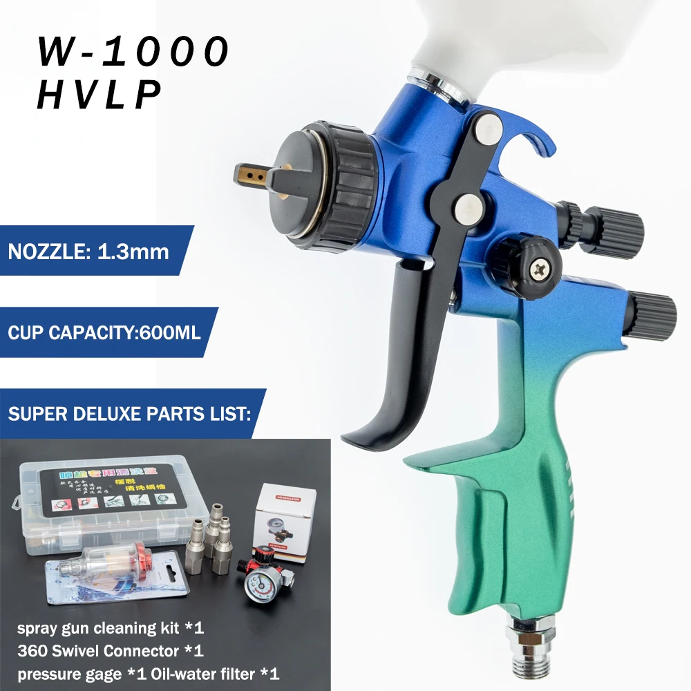 

High Quality Spray Gun W-1000 Painting Gun 1.3mm Nozzle Paint Gun Water Based Air Spray Gun Airbrush