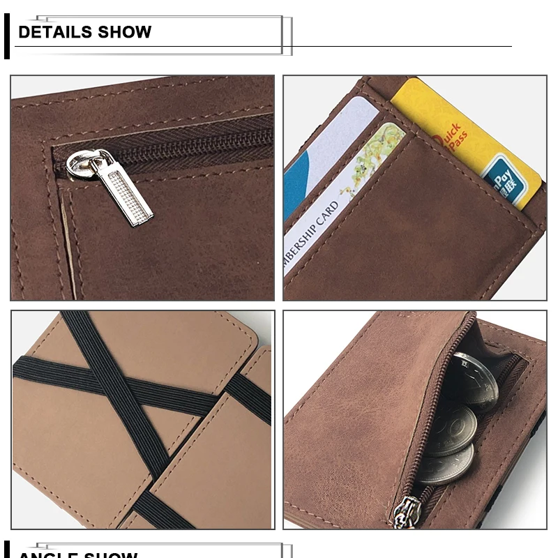 Новинка мужские кошельки из матовой кожи однотонный Кошелек для монет отделение