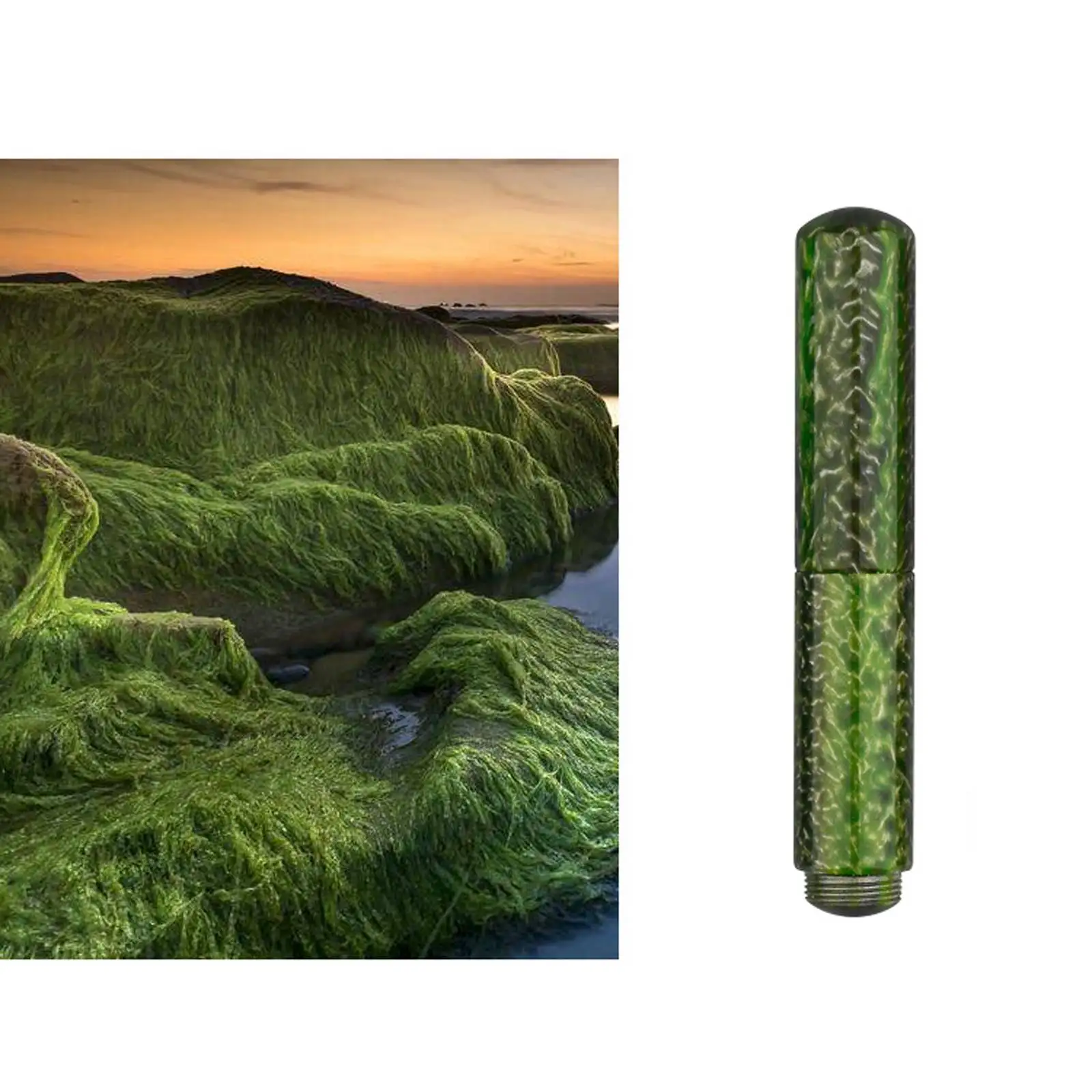

Green Majohn Wancai Mini Fountain Pen Iridium 0.38/0.5mm Nib Portable Palm Short Travel Resin Ink Pen Writing Office Gift pens
