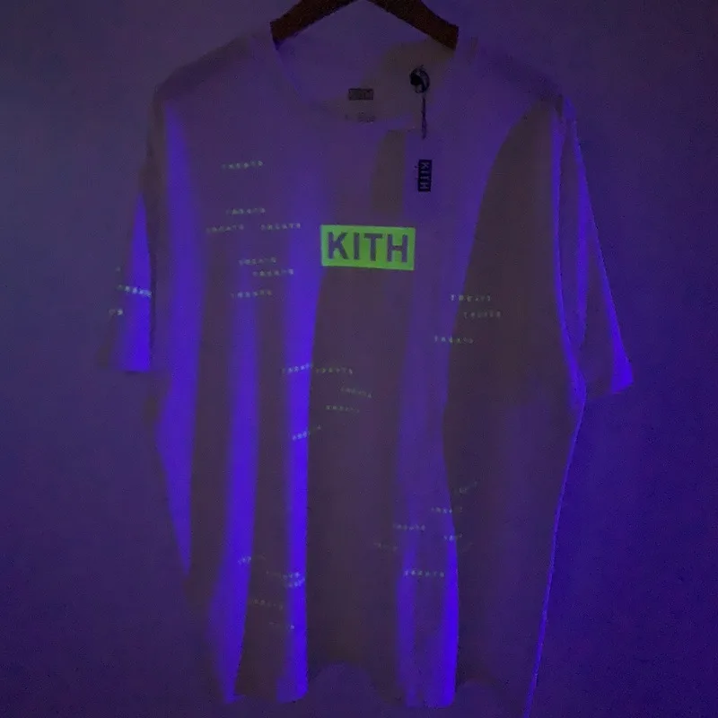 20SS KITH T-shirts 3M Reflective Luminous BOX Treats Encrpyted Men Wome 1:1 High-Quality KITH Top Tees streetwear KITH T-shirt