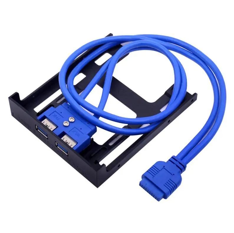 

Передняя макетная плата USB3.0 с флоппи-драйвером, 4,3-дюймовая 19-контактная Поворотная Usb3. 0 Dual-Port DIY Expanding One plus Two