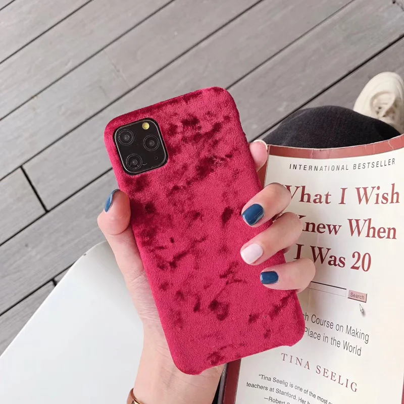 Ретро мягкий бархатный чехол для телефона для iPhone 11 Pro Xs Max Xr X роскошный теплый плюшевый чехол для iPhone 6 6s 7 8 Plus