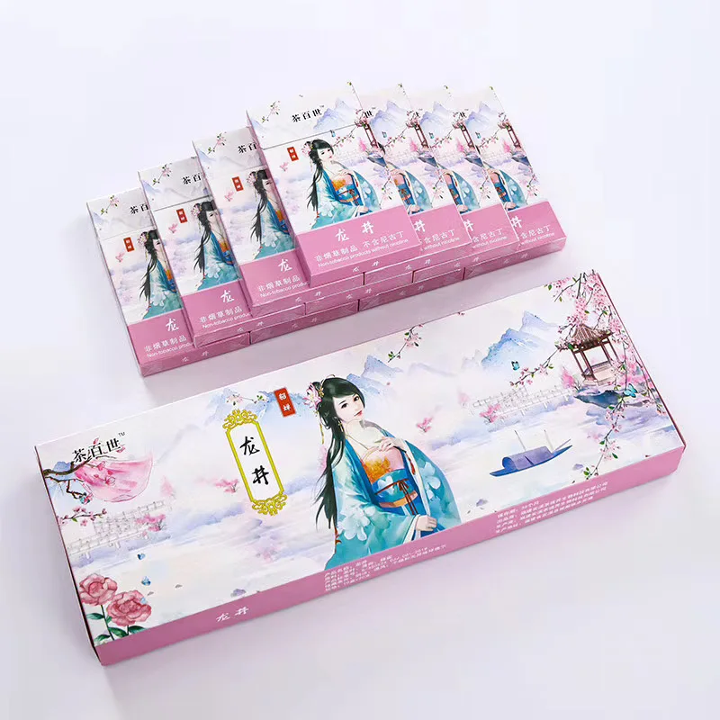 Зеленый чай Longjing тонкий табак без табака монополия травяной для мужчин и женщин |