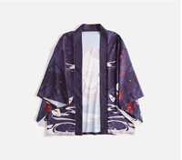 japanese kimono traditional yukata 2022 new women casual anime printing shirt clothes traditional kimonos men streetwear coat