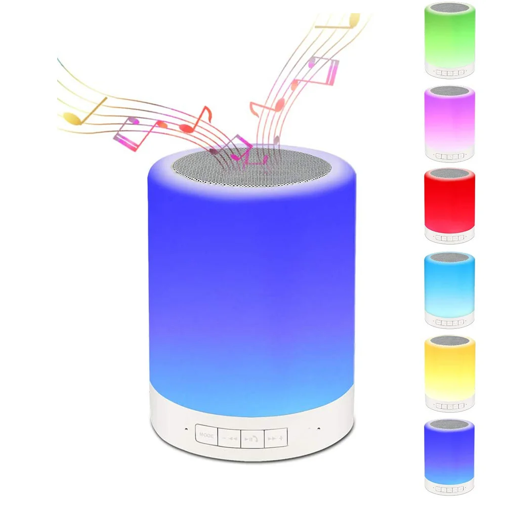 Ночник с Bluetooth динамиком Беспроводная портативная прикроватная лампа умным