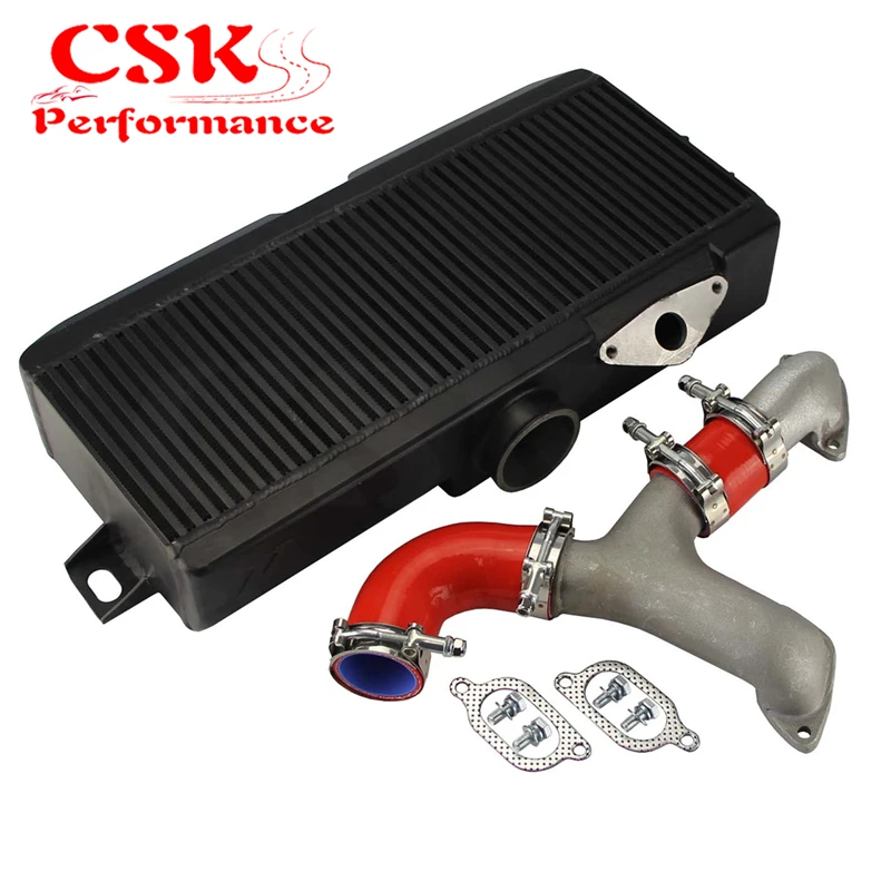 Удлиненный интеркулер с верхним креплением + комплект Y образных труб подходит