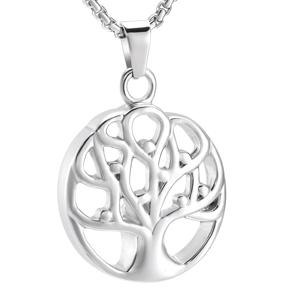LL017 Древо жизни кремационное ожерелье для человека/питомца из нержавеющей стали