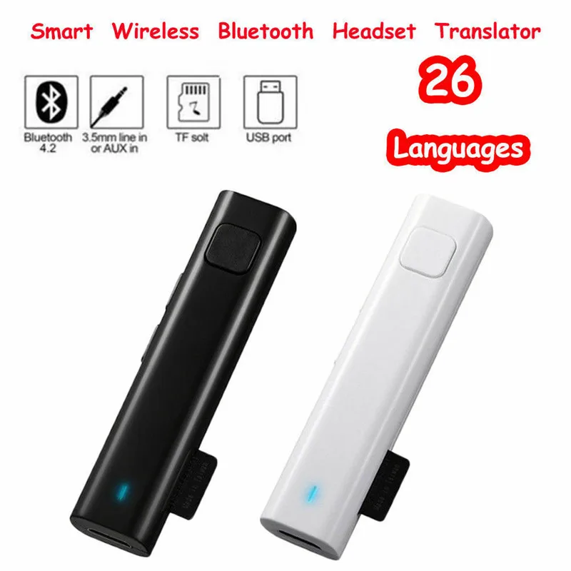 Smart Instant Voice Translator Mini Bluetooth Real Time Translation 26 Language Automatic Speech Travel | Электроника