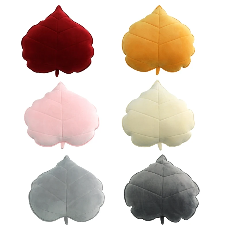 

3D Simulation Leaf Plush Pillow Stuffed PP Cotton Pillows Throw Cushion