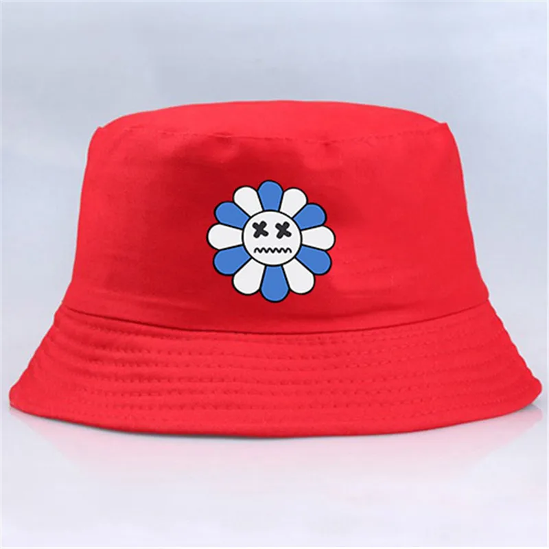 

Saddest Daisy Flowers Face Bucket Hats Outdoor Fishing Wide Brim Hat UV Protection Cap Men Hiking Sombrero Outdoor Gorro Hats