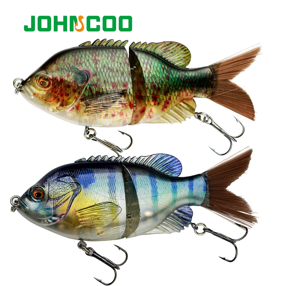 JOHNCOO 140mm 57g 2 Segment Vibration S Curve Swimming Jointed Fishing Lures Hunter for Bass Pike Muskie Hard Bait Wobbler
