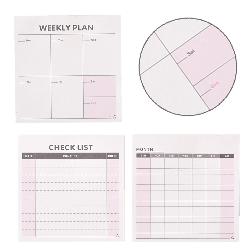 Новый ежедневный Еженедельный ежемесячный ежедневник дневник планировщик