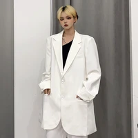 female suit za 2021 breasted white blazer women suits office sets high waist pants elegant suit pants and jacket