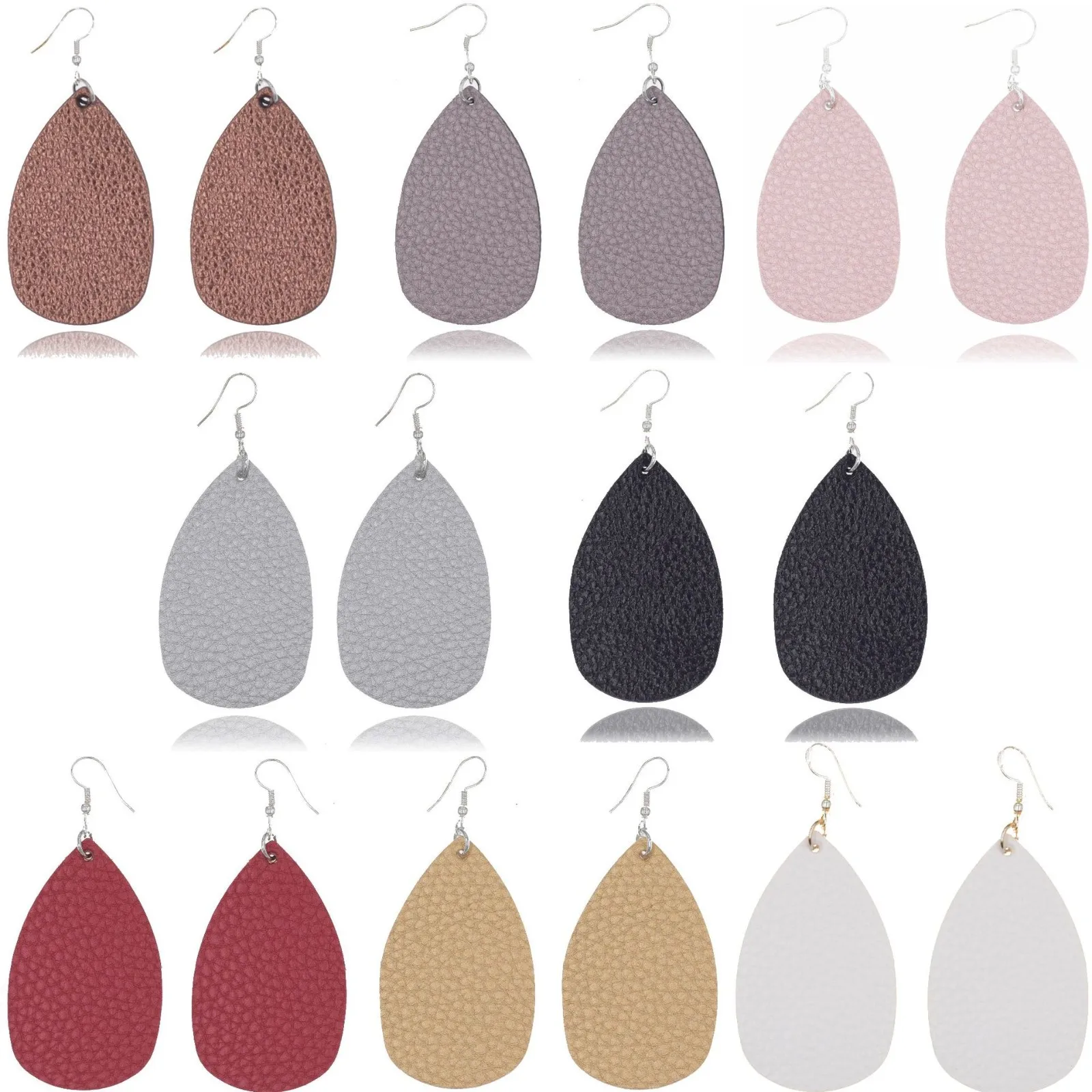 Креативные кожаные несколько капель каплевидные серьги дамы подарок ювелирные