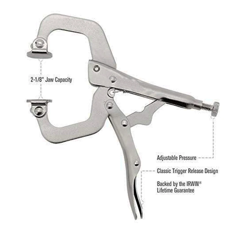 

6 Inch C Clamps Lockable With Rotating Pad Adjustable Durable Efficiency