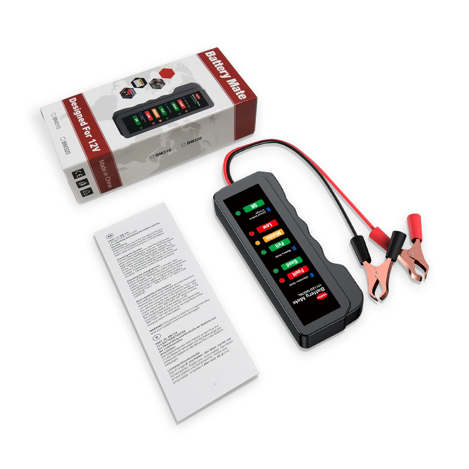 

Car Battery Tester Digital Alternator Tester Ediag BM310 for Auto Car Motorcycle Display Car Vehicle BM320 Battery Testing Tool
