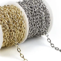 sauvoo 10 yards metal bulk paperclip chain double ring chains embossed hiphop chain diy necklace jewelry making supplies