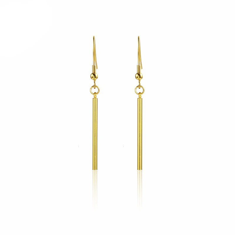 Серьги подвески женские геометрической формы из нержавеющей