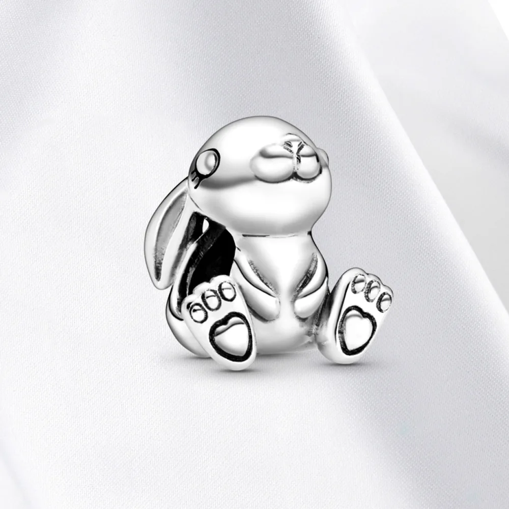 

925 sterling silver charm Nini the Rabbit Charm bead Fit Original Pandora Bracelet for women fashion jewelry gift