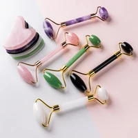 jade roller massager for face roller gua sha jade stone face massager slimming lift anti wrinkle facial beauty skin care tools
