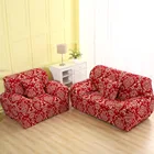 Эластичный Нескользящий чехол для дивана в гостиную, мягкий чехол из спандекса, L-образный растягивающийся чехол для угловой кушетки, красного и золотого цвета, на 1234 сиденья