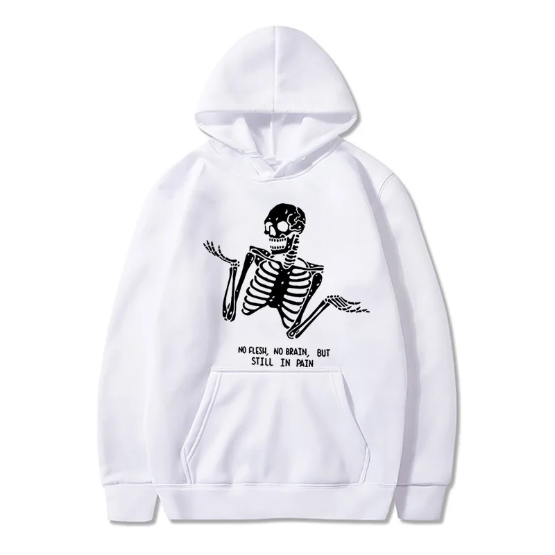 

ZOGAA Harajuku Hooded Sweatshirt Retro Skeleton Print Women Hoodies Autumn Winter Long Sleeve Sweatshirt Streetwear Female Tops