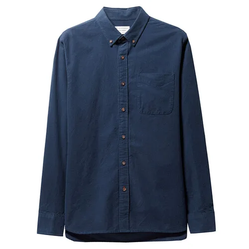 02Blue Giordano мужская приталенная рубашка slim fit,из натурального хлопка, с длинными рукавами - Цвет: 02Blue
